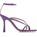 Bottega Veneta  Stretch Strappy Purple Leather Heel Sandals Size EU 35.5 Photo 8