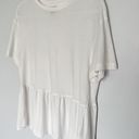 Divided White Peplum Tee  Photo 2