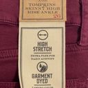 Polo NWT  Ralph Lauren Burgundy Tompkins Skinny High Rise Ankle Jeans Size 26 Photo 5