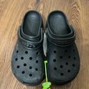 Crocs  Black Classic Rubber Slip On Clogs Size 10 Women’s 8 Men’s $50 Photo 1