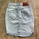 One Teaspoon  High Waist Long Rise Super Fitted Mid Length Denim Skirt Sz 26 Photo 4