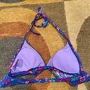 Xhilaration Bohemian Vintage y2k Floral Ruffle Bow Tie Triangle Bikini Top XS Photo 1