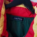 Nautica  Down Jacket Vintage 90s Multicolor Medium M Zip Puffer Hooded Reversible Photo 5