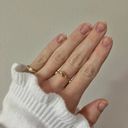 Vintage Thin Gold Diamond Abstract Ring “Lyra” 8 Minimal Eclectic Unique Whimsigoth Photo 1