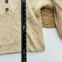 a.n.a  Beige Henley Oversized Knit Sweater Size XS Photo 4