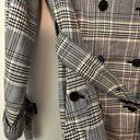 Banana Republic NWT  Large  Plaid Trench Coat Black/White/Yellow Plaid Commute Photo 9