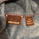 Marmot  Teddy Bear Fleece Plush Hooded Full Zip Jacket in Blue Size Large Photo 6