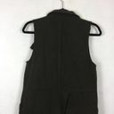 BCBGeneration  Green Wool Long Open Front Military Duster Vest Size Small Photo 8