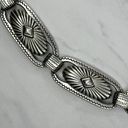 Western Concho Silver Tone Metal Chain Link Belt Size Large L Photo 7