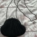 Vintage Carlo Fellini black beaded pleated metal chain clutch handbag, size 6x7 Photo 14