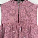 Coco + Jaimeson  Embroidered Lace Boho Mini Dress Womens Size Medium Purple Photo 5