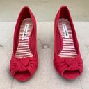 American Eagle Outfitters Peep Toe Wedges Red Size 7 Photo 1