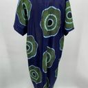 Krass&co The Oula  High Low Dress Sz L Blue Green Printed Trapeze Tunic Photo 3