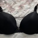 Natori Bra Black Body Double with Lace Full Fit, size 34DD Photo 5