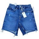 Good American  Denim Indigo154 Bermuda Shorts US 2/26 Photo 1