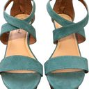 Twisted , Strappy Wedges, slip in and step out. Aqua Blue Photo 4