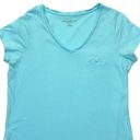 Eddie Bauer  V-neck Pocket T-shirt Size Large light blue aqua short sleeve tee Photo 1