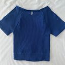 Free People Movement blue  "cut it out" baby tee Photo 2