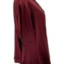 Alexander Del Rossa Burgundy Black Piping Satin Pajama Set Womens Large Photo 6