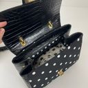 Krass&co Clever Carriage  Satchel Rose Embroidered Purse Polka Dot Dust Bag Black Photo 5