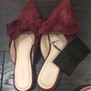 Forever 21  NWT faux suede bow mules slipper 5.5 Photo 0