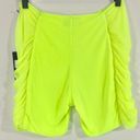 4S13NNA New 4SI3NNA Neon Mesh Side Panel Bike Shorts Yellow Green Sheer Side Biker Short Photo 11