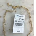 Madewell NWT  Paperclip Chain Necklace In Vintage Gold Photo 4