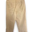 J.Jill  Womens Pants Sz 8 Crop Capri Stretch Light Yellow Tan Cream Beige Photo 0