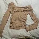 Amazon Tan Long Sleeve Crop Top Photo 1