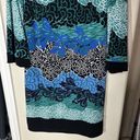 Laundry by Shelli Segal Laundry Shelli Segal Sheath Dress Long Sleeve Blue Green Floral Stretch Sz S Photo 2