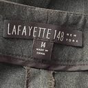 Lafayette 148 NEW YORK WOOL CHARCOAL GREY MENSWEAR DRESS PANTS SIZE 14 Photo 2