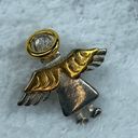 Vintage IMO 1995 Guardian Angel Pin Brooch Pendant Halo Wings Gold Silver Color Photo 14