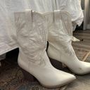 Cowboy / Cowgirl Boots White Size 10 Photo 3