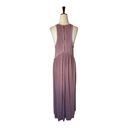 POL  Dress Women Medium Purple Lace Trim Babydoll Racerback Slit Maxi Boho Photo 2