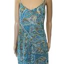 Petra Fashions  Vintage 90s Green Earthy Hippie Boho Eclectic Paisley Slip Dress Photo 0