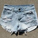 American Eagle AEO ripped frayed destroyed festival jean shorts Photo 0