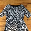 Jones New York Black and White Abstract Lines Print Dress Sz 12 Photo 4