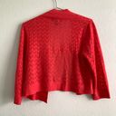 Ronni Nicole open cardigan knit shawl sweater cover up Large coral orange red Photo 2