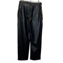 Madewell  The Petite Perfect Vintage Straight Jean Faux Leather Black Womens 25P Photo 5