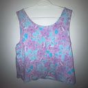 Carole Hochman Purple and Blue Floral Top with Built in Bra Photo 4