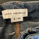 Good American NWT  Good Legs Straight Jeans Blue Indigo478 Color High Rise Size 6 Photo 5