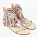 JustFab  Winnifred reptile fringe sandals size 6½ Photo 1