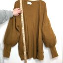 Lush Clothing Lush Dolman Sleeve Cardi Long Sleeve Open Cardigan Sweater Camel Brown Small Photo 10