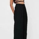 Nasty Gal  High Waisted Black Wide Leg Plisse Pants 4 Photo 1