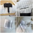 BCBGMAXAZRIA  Trench Coat Womens XS White Pinstripe Aurora Belted Jacket NWT $268 Photo 5