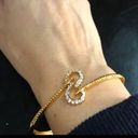 infinity Vge  Rhinestone Gold Tone Bangle Bracelet Photo 2