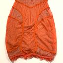 None Seduction’s Lace Bodycon Orange Dress Size Medium Photo 11