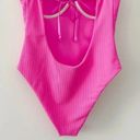 frankie's bikinis  / Revolve Marie Ribbed Underwire One Piece in Pink Punch Photo 10