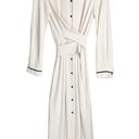 ZARA NWT  Long Sleeve Belted Shirt Dress Sz Small Button Down Wrap Around Tie Photo 2