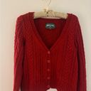 American Eagle  cozy red cardigan size M Photo 1